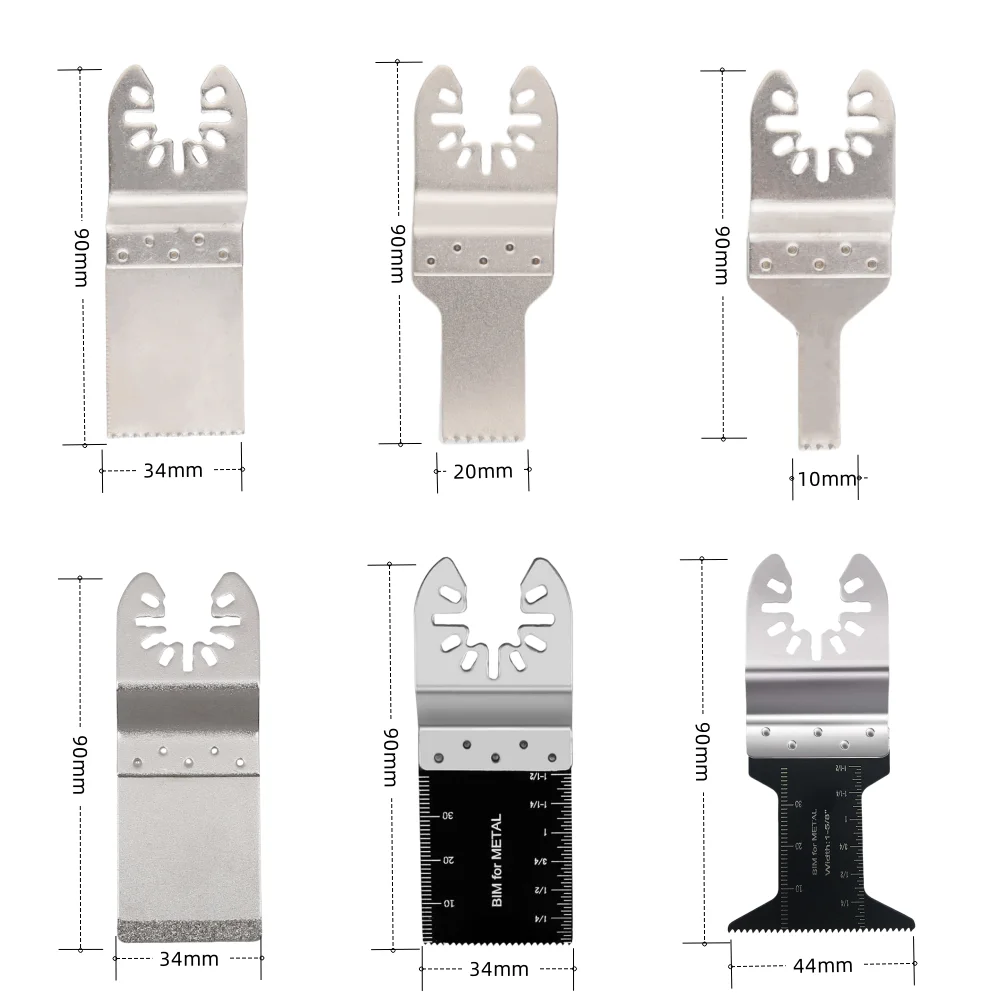 44Pcs Oscillating Saw Blades Multifunctional Tool Quick Change Blade For Metal Plaster Wood Plastic Renovation Cutting Acces