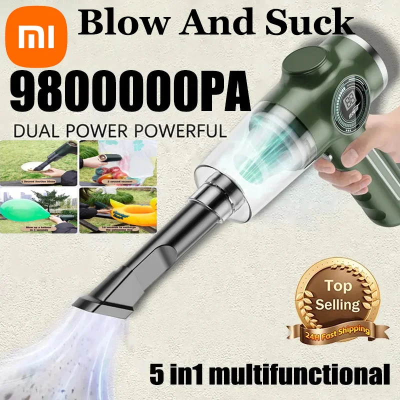 Xiaomi Car Vacuum Cleaner Mop 9800000pa Digital Wireless Car Powerful Handheld Multi-functional Household Window Slot Clean Tool