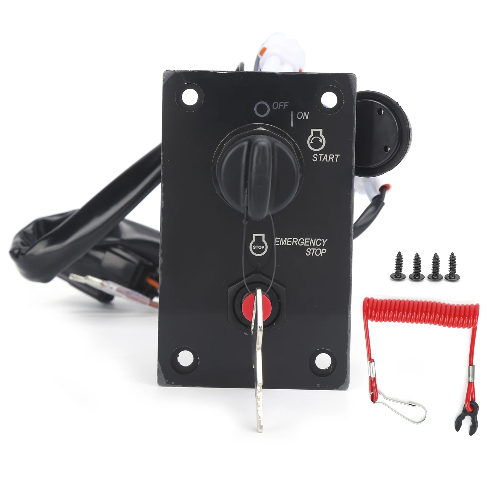 

Boats Single Ignition Switch Panel with Key 37100‑96J24 Replacement For Suzuki Outboard Engines Boat Marine Accessories