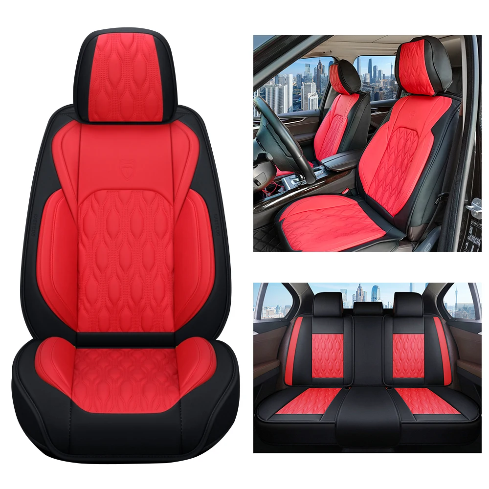 Classic design standard universal seat cover 5-seat cover black and red color standard waterproof suitable for all seasons