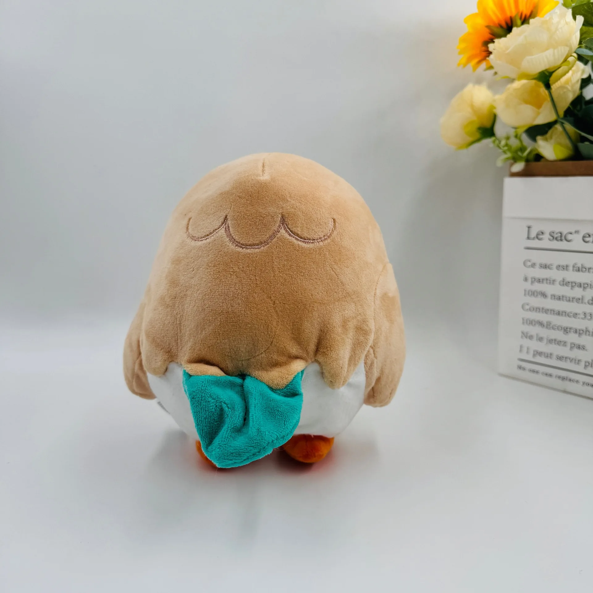 Original Pokémon Neues 19 cm großes Rowlet (Mokumoku) Plüschtier, Schlafbegleiterkissen, Kindergeschenk