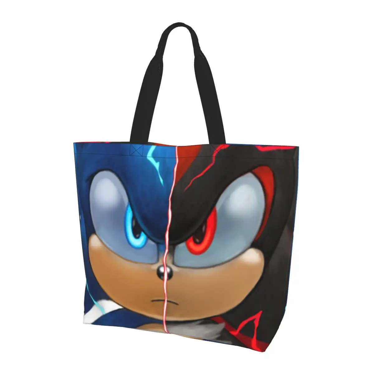 Sonic Shadow Shopping sac fourre-tout toile grande capacité sacs à bandoulière Shopper épicerie sac à main pour les femmes