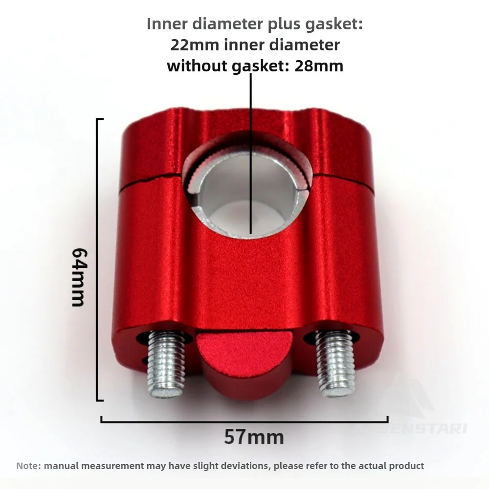 22MM 28MM CNC Handlebar Clamp Accessories Fat Bar Risers Mount Adaptor for Dirt Bike Racing Motorcycle Modification view 2