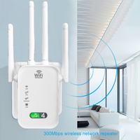 300M WiFi Repeater Wireless Signal Booster - Ethernet Extender Wi-Fi Amplifier Router for Network Coverage Enhancement