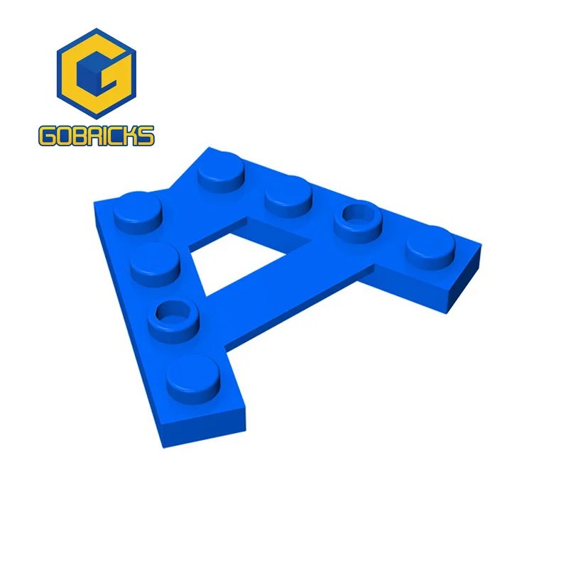 Gobricks 10 pz 15706 piastra speciale 4 Stud 45 ° angolo piastra blocchi di costruzione parti MOC fai da te educazione costruire giocattoli mattone