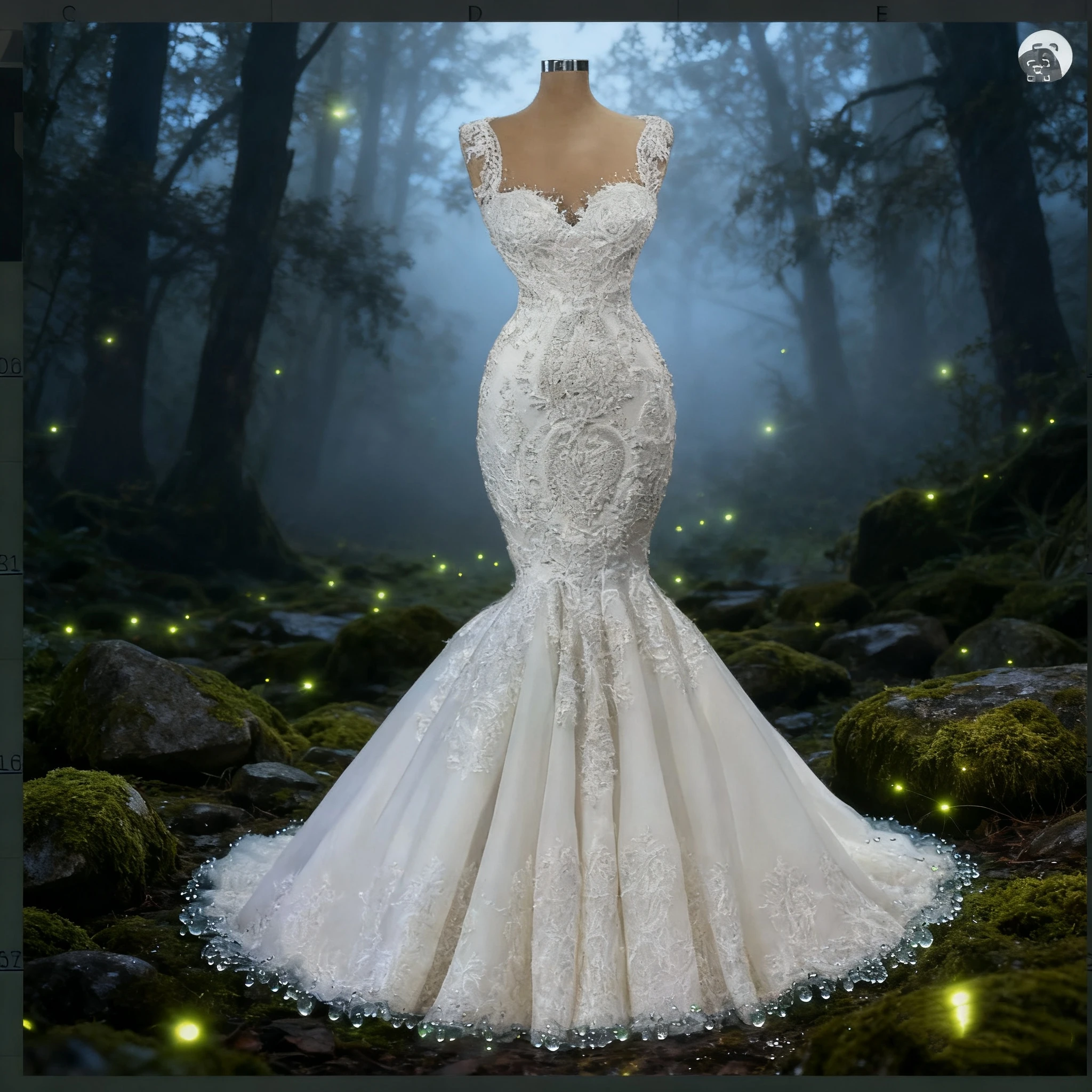 Lhuilier Customized Scoop Neck Mermaid Wedding Dresses Sleeveless Pearls Beaded Lace Appliques Bridal Dress with Court Train