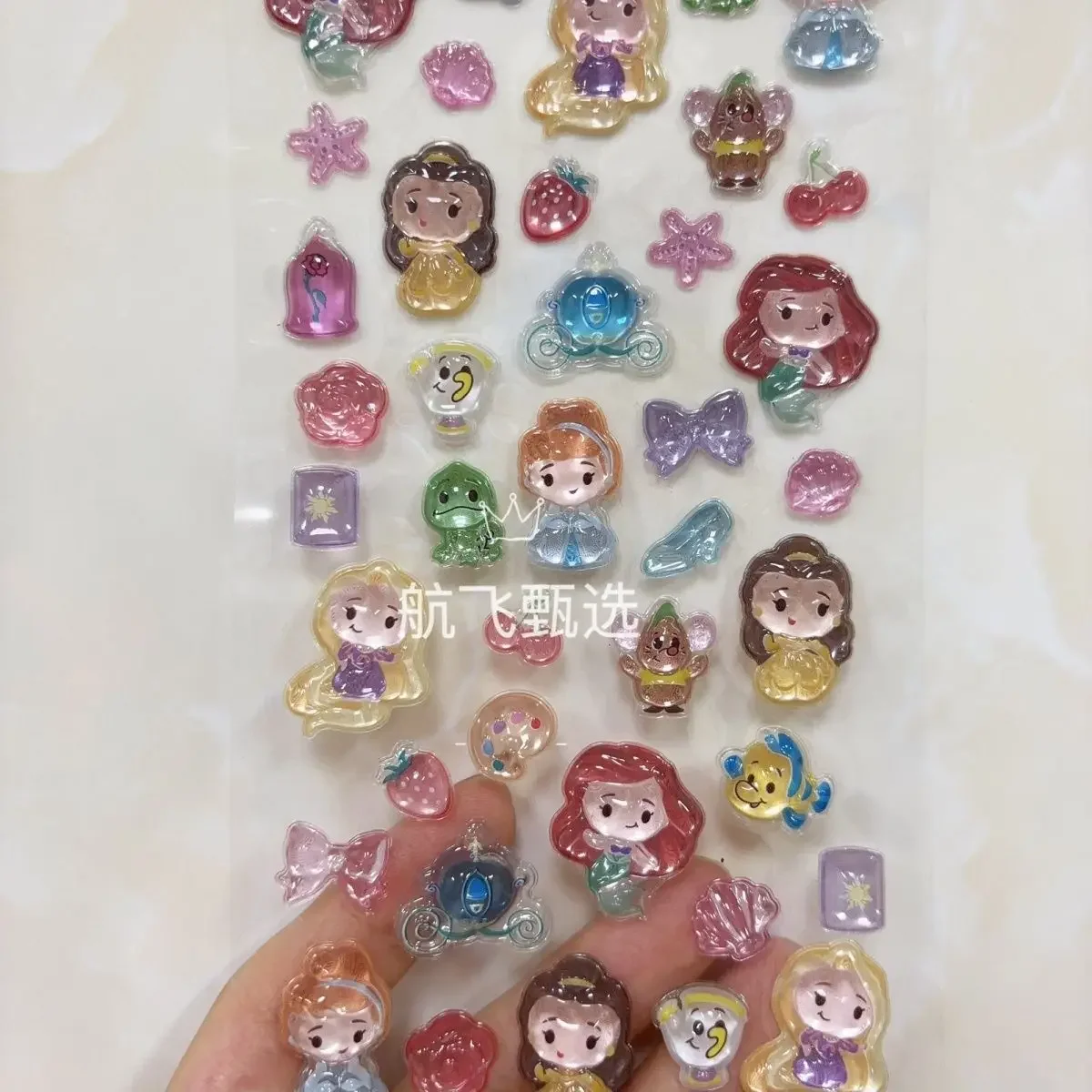 جديد ديزني حورية البحر الكرتون ثلاثية الأبعاد هلام التصحيح ملصق يدوي الصنع الفتيات الحالات الهاتف اكسسوارات الثلاجة ملصق الإبداع مكافأة لعبة #3