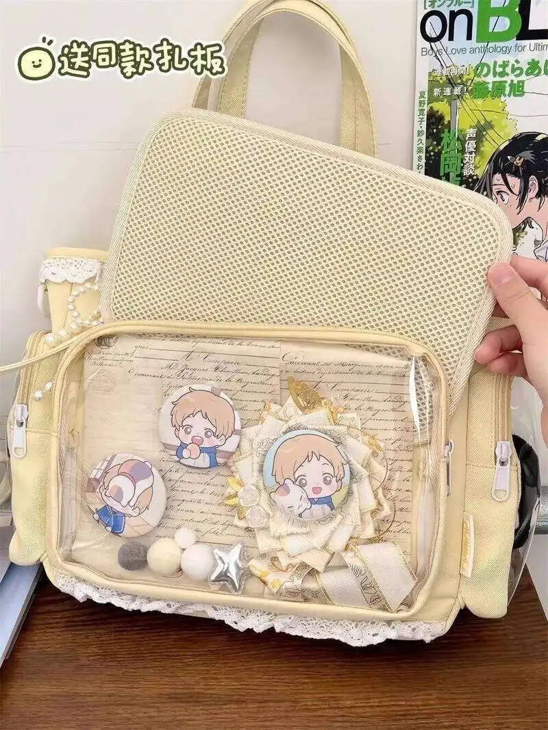 Neue Japanische Süße Schleifen-Ita-Tasche, Lolita-Mädchen Transparente Handtaschen, Modische Große Kapazität Tragetasche, Ästhetische Schultertaschen – Detail 26