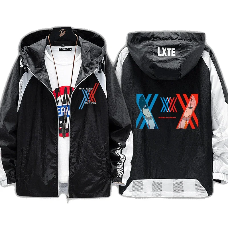 DARLING in the FRANXX Zero Two Cosplay Hoodie Sun Protection Clothing Jackets Spring Summer Thin Long Sleeve Sports Hooded