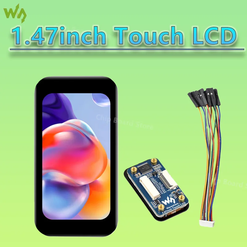 

Waveshare 1.47inch Touch LCD AXS5106L TouchScreen JD9853 Display 172x320 For Arduino/ Raspberry Pi / Pico / ESP32