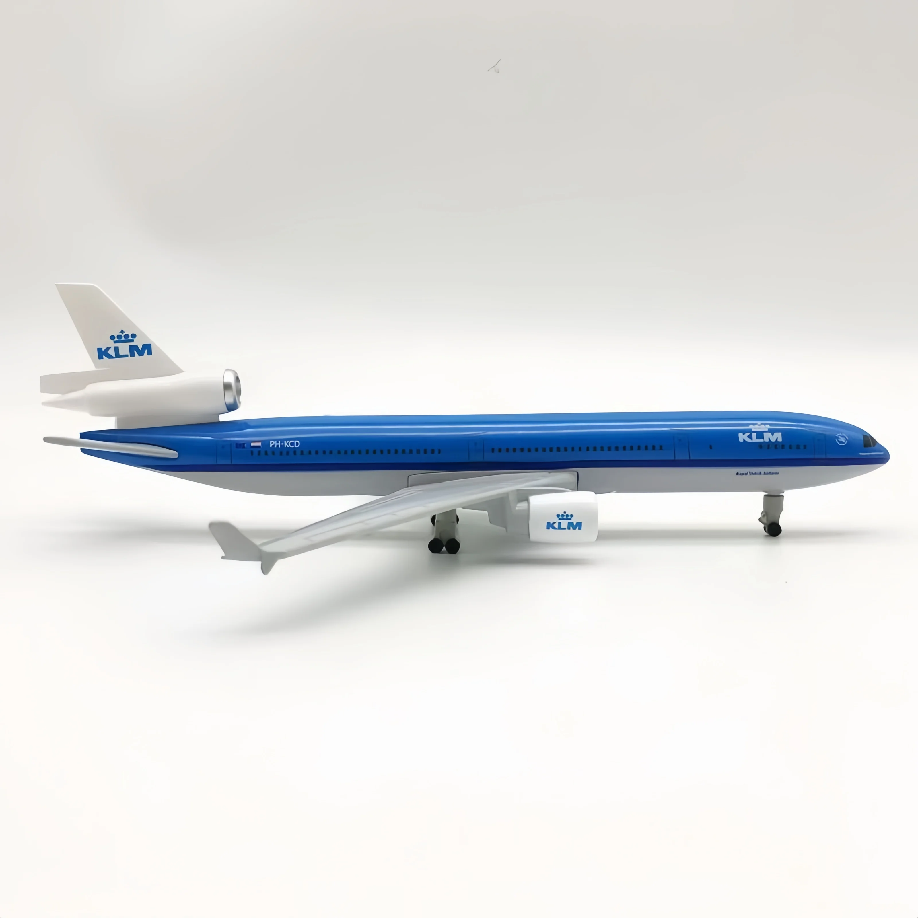 20 センチメートルオランダ B747-400 モデル装飾 1:200 固体合金航空機モデル静的装飾着陸装置