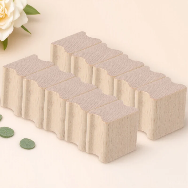 

10Pcs Wooden Scrapbook Seal DIY Stamp Hand Account Handbook Carving Supplies Personalized Craft Stamper Blank Wood Stamper