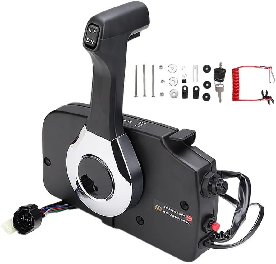 

67200-93J61 Side Mount Remote Control Box with Trim &Tilt Switch for Suzuki Outboard Motor DF9.9-250 Wiring Harness not Included