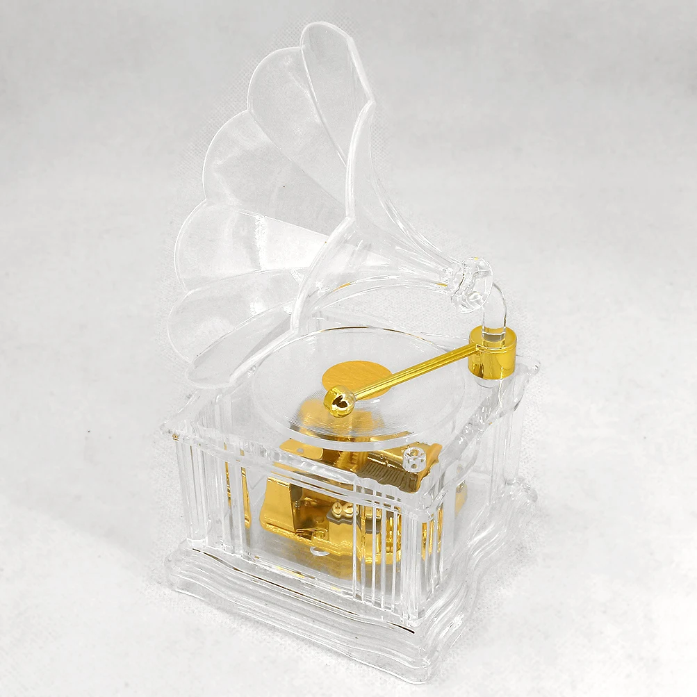 SOFTALK Anastasia-Once Upon a December Acrylic transparent phonograph Music Box Birthday, Christmas, Valentine's Day Gift