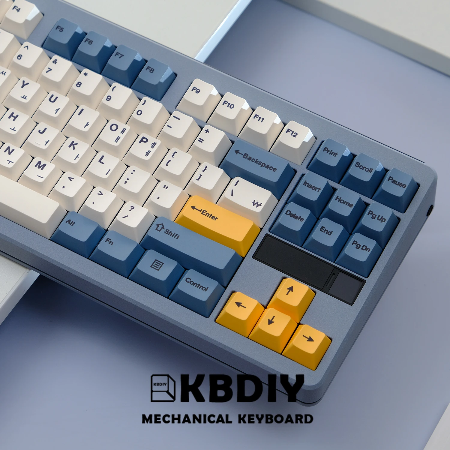 KBDiy 145 Tasten/Set PBT Aprikose Gelbe Tastenkappe Koreanisches Kirschprofil Tastenkappen für mechanische Tastatur 7U DIY Custom für GMK67 GMK75 – Detail 9