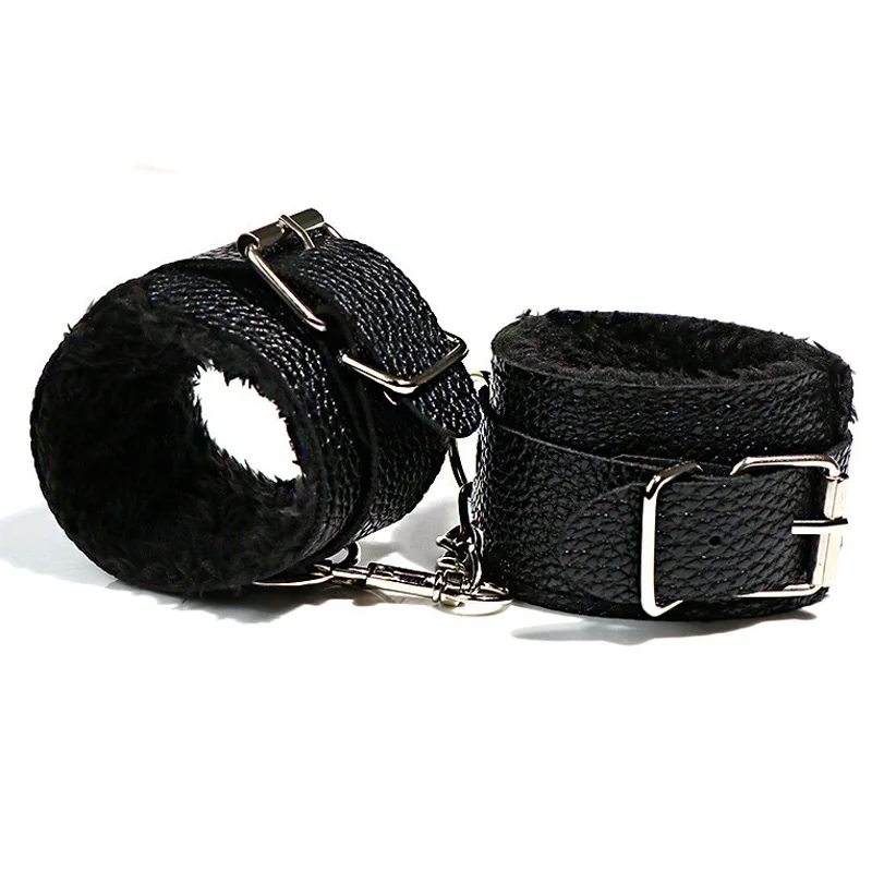 

Adjustable PU Leather Plush Hand Cuffs Wrist Restraints BDSM Bondage Handcuffs Slave Fetish Sex Games For Adults Erotic Toys