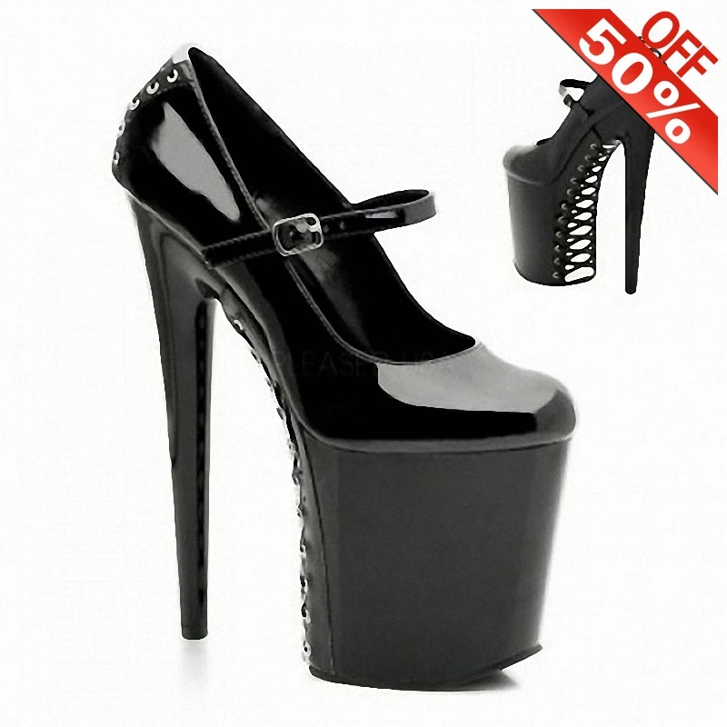 

Sexy Fetish US 12 Big Size Exotic Women Pumps 20CM Sandals platform 8 Inches High Heels pole dancing Stripper Cross dressing