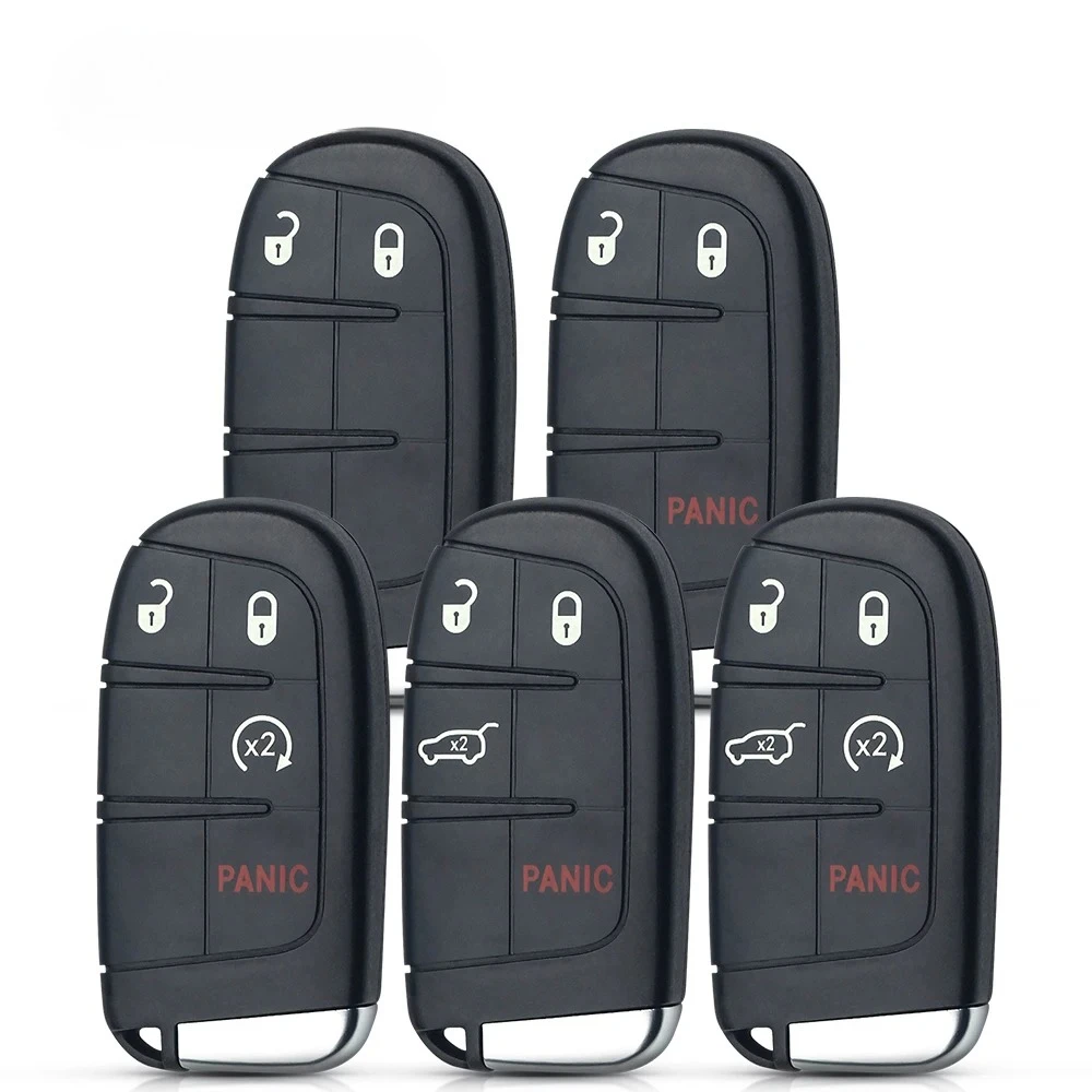 

2/3/4/5BTN Car Smart Key Case Shell For Jeep Grand Cherokee Dodge Ram 1500 Journey Charger Dart Challenger Durango