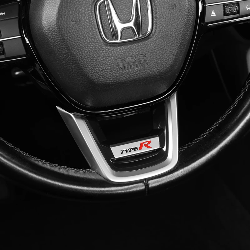 For Honda 2022 2023 2024 2025 11Th CIVIC Steering wheel decorative buckle modification logo RS/TR/MU interior accessories