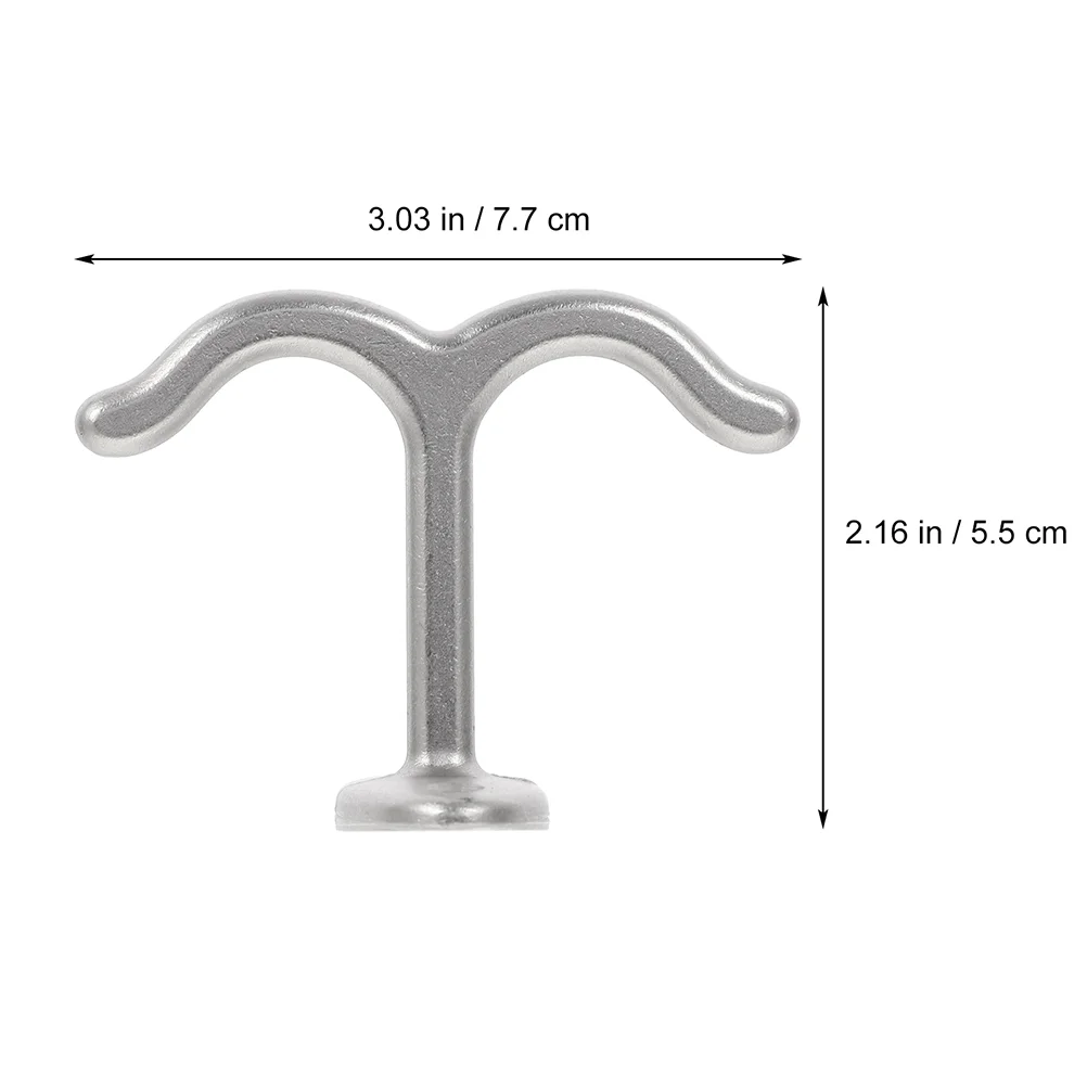 1 Set of Zinc Alloy Hooks Double Prong Closet Ceiling Hooks Multi-use Hanging Hangers for Coat coat hook