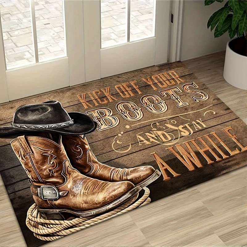 VIKAMA Western Cowboy Door Mat, 
