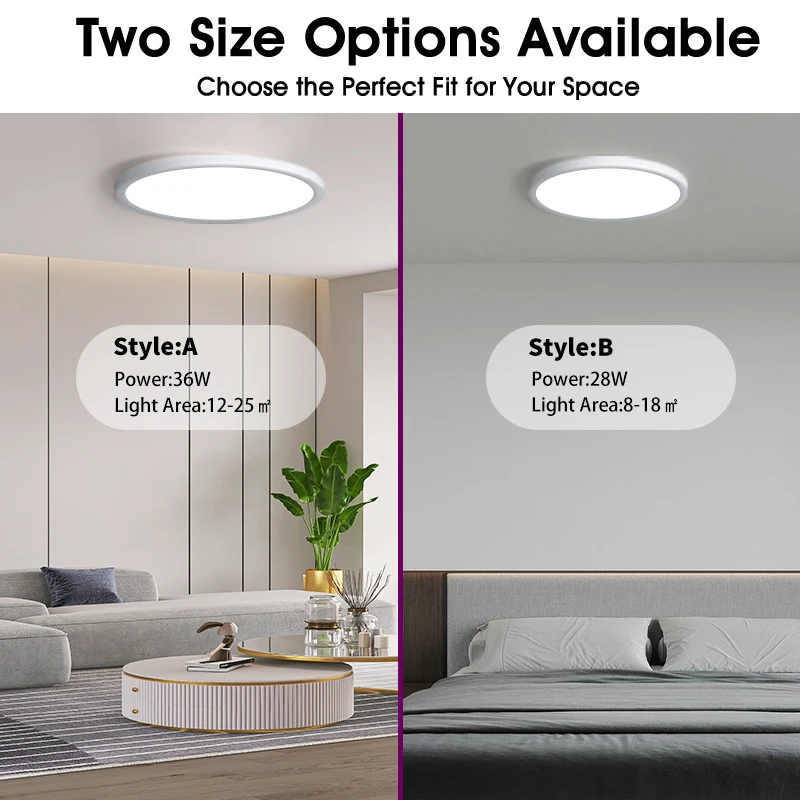 Lampa sufitowa TUYA RGB z płynącym światłem 36-28W 220V, ściemnialna, sterowana aplikacją, głosem Alexa i pilotem, inteligentna lampa sufitowa WiFi do domu.