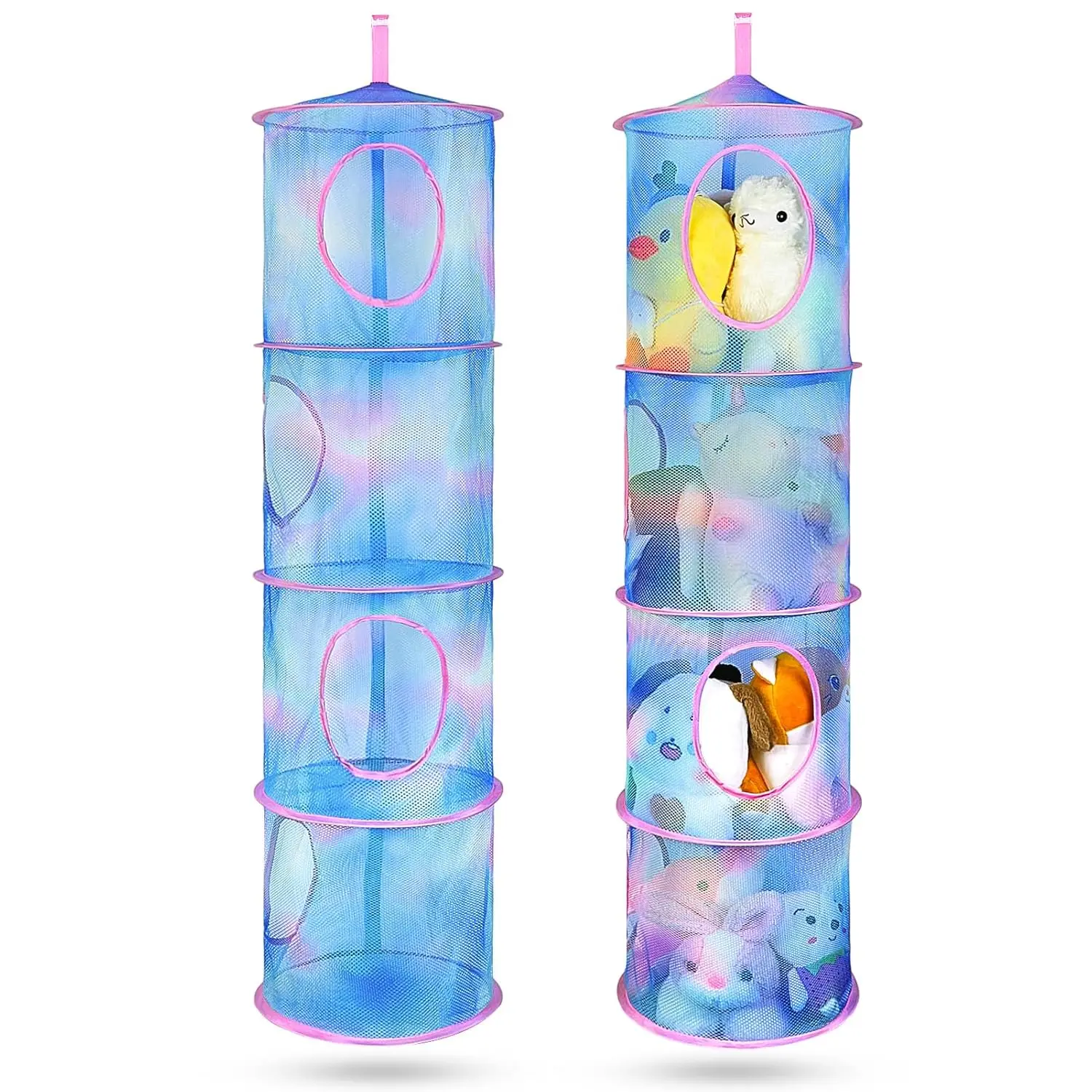 

Stuffed Animals Net Or Hammo 2 Pcs Stuffed Animals Storage Toy Net Hammo For Plushies Storage Organizer Mesh Kids Girls Room