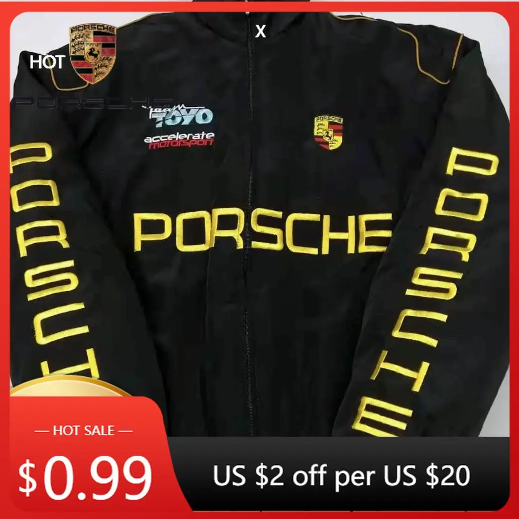 車のステッカー-ポルシェ-ケイマン-カイエン-911-マカン用-ポルシェエンブレム-f1-チーム-レーシング-ファン-刺繍ジャケット-男性と女性用-lo