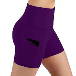 Women's Yoga Shorts With Pockets Cycling Running Mens Yoga Shorts Cotton Yoga Shorts Men with Pockets Biker Shorts with Pockets