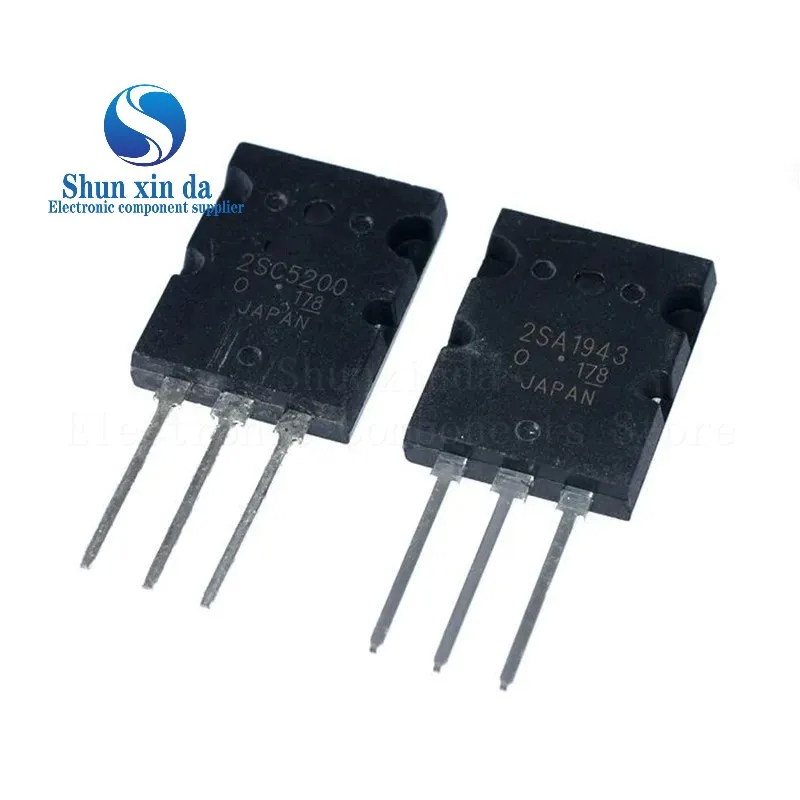 5PCS 2SA1943 2SC5200 TTC5200 TTA1943 NPN PNP 230V 15A TO-3PL Audio Power Triode High-power Power Amplifier Pair Transistors