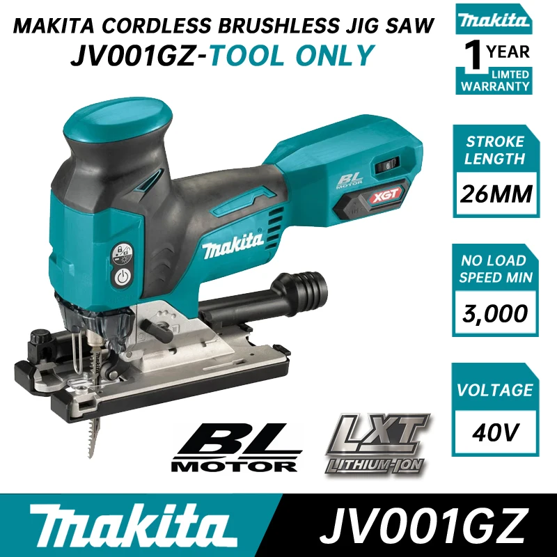 

MAKITA JV001GZ Cordless Jig Saw 40V MAX Scroll Saw Variable Speed Scroll Jigsaw Multi-Function Power Tool For Makita JV001