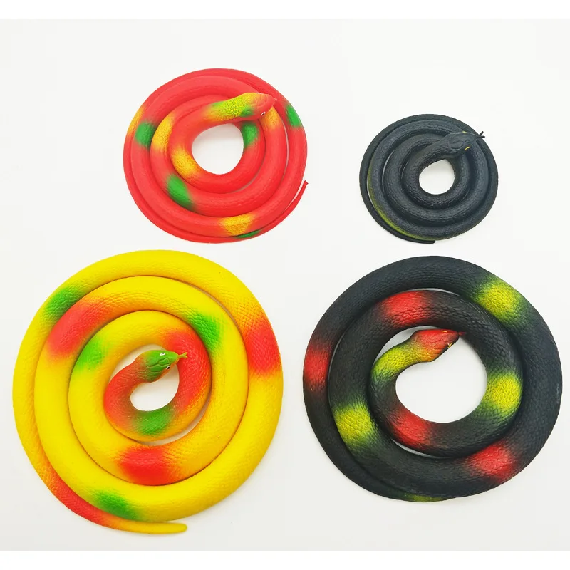 

Novelty Fun Toy Bionic Snake Party Tricky Prank Props Shocking Scary Soft Gum Fake Snake Garden Outdoor Decorations Tricky Gift