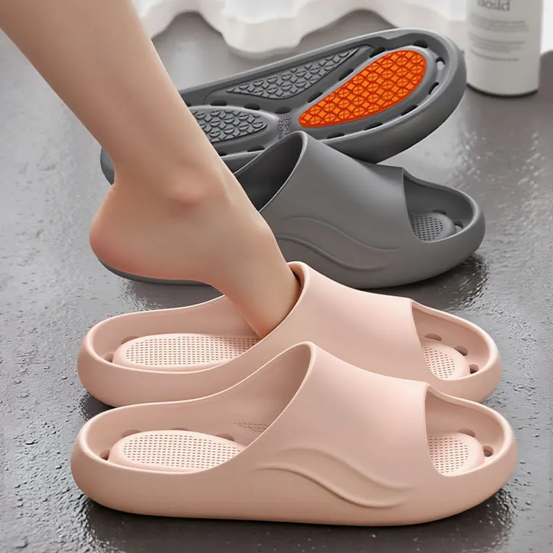 

Men's Women Bathroom Bathing Slippers New Summer Indoor Home Eva Anti-Slip Anti-Odor Couple Shower Leakage Quick-Drying Slippers