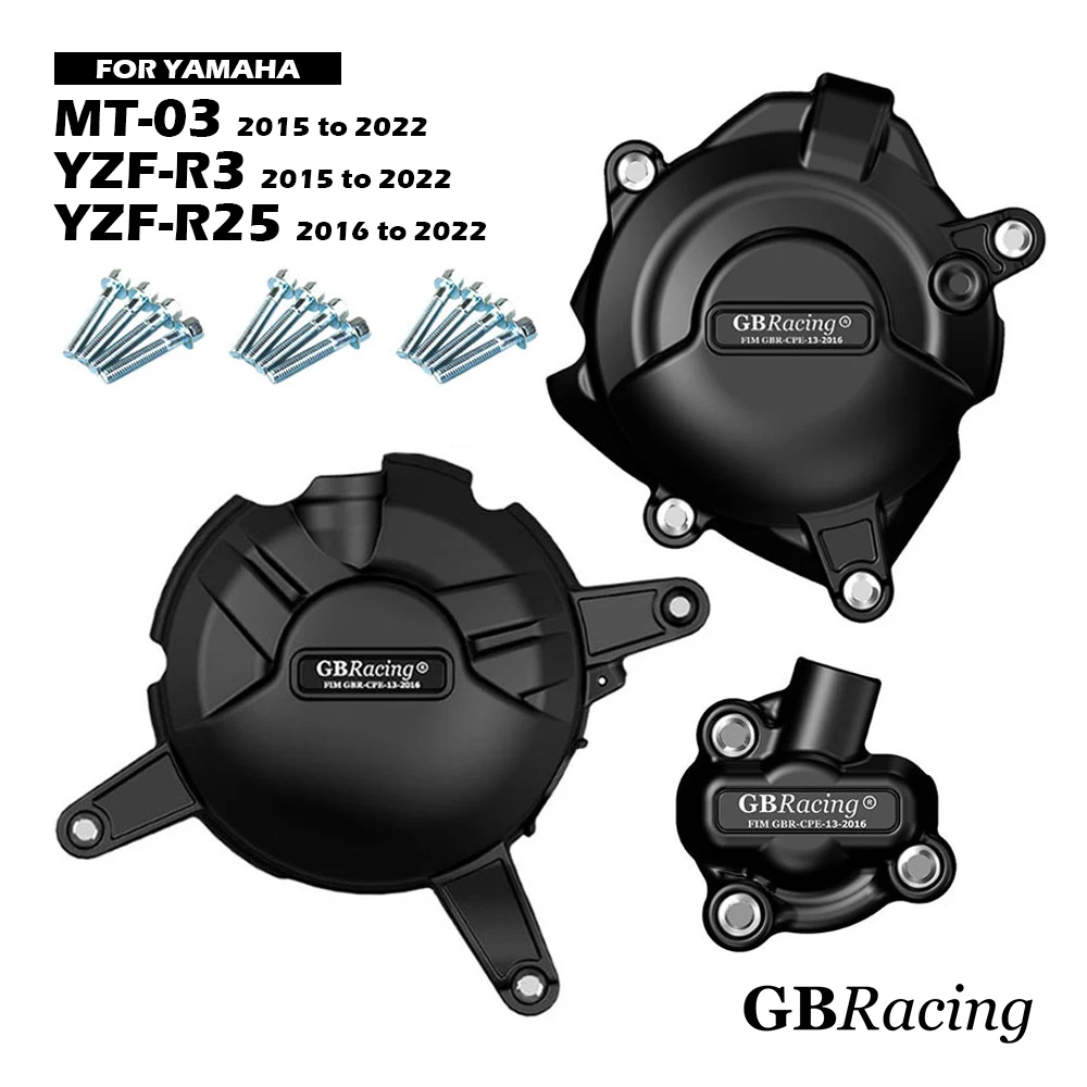 

MT03 R3 R125 2015-2022 GBRacing Engine Protect Cover For YAMAHA YZF-R3 MT-03 Motorcycle Clutch Pulse Protection Cover Parts