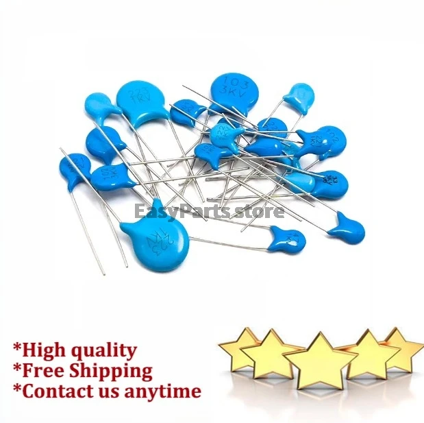 20pcs 2KV DIP High Voltage Ceramic Capacitor 2000V 10P 270 330 470 560PF 680PF 820PF 1000PF 1500 2200PF 103 333 472 473 104
