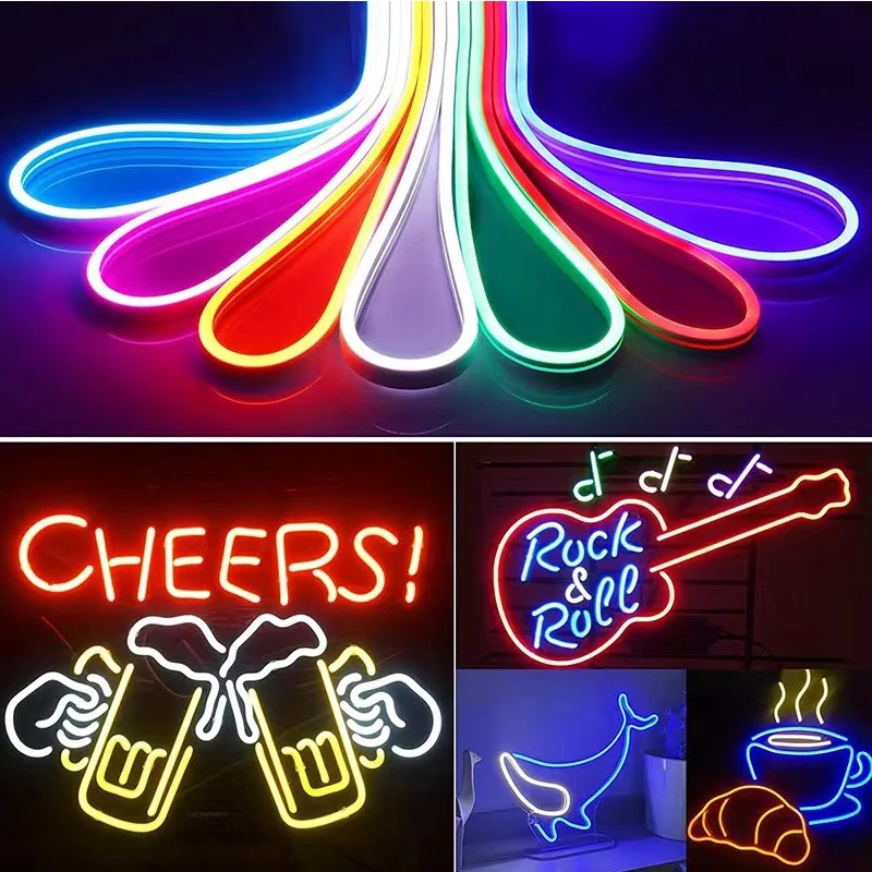 

1M-2M USB Waterproof Neon LED DC5V Flexible Light Strip TV Computer Background Decorative bar Room Cabinet DIY Atmosphere lights