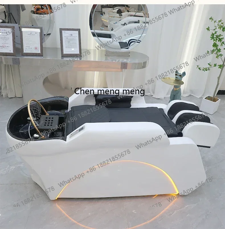 X UK warehouse spot electric intelligent massage shampoo bed high-end automatic water circulation head physiotherapy steam bed