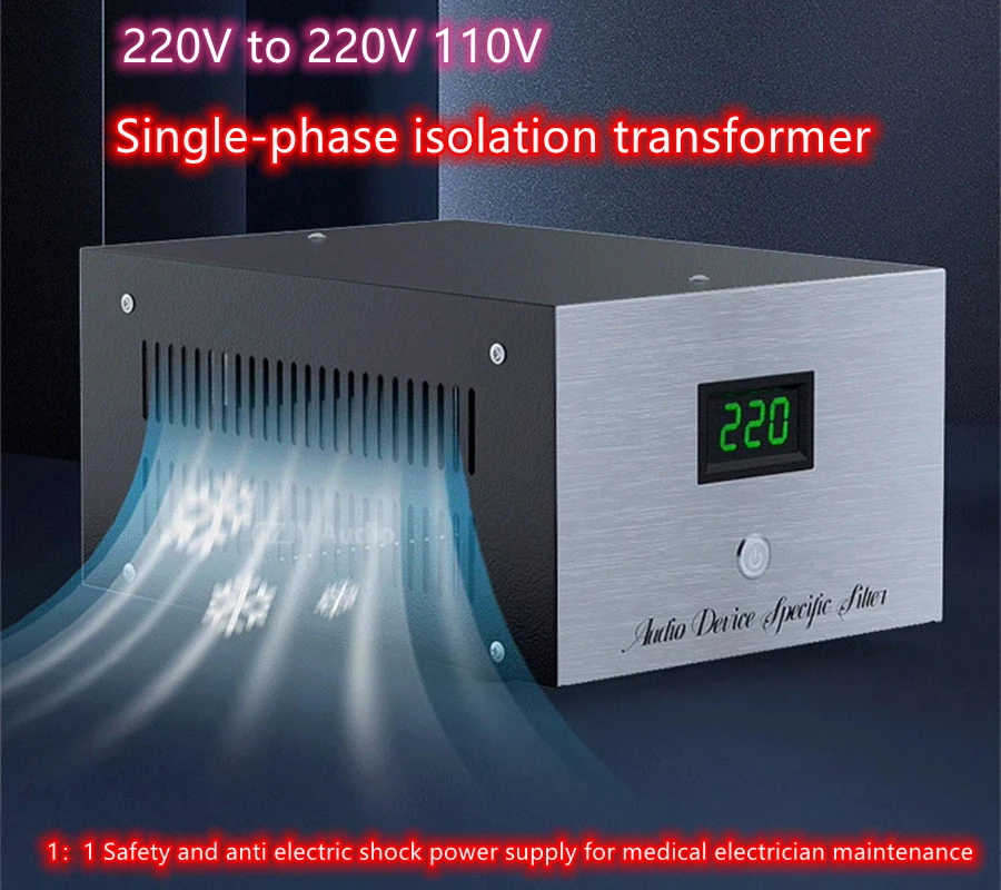 

Single-Phase Isolation Transformer 220V to 220V110V 1:1 Safe Anti-Shock Power Supply For Medical Electrician Maintenance