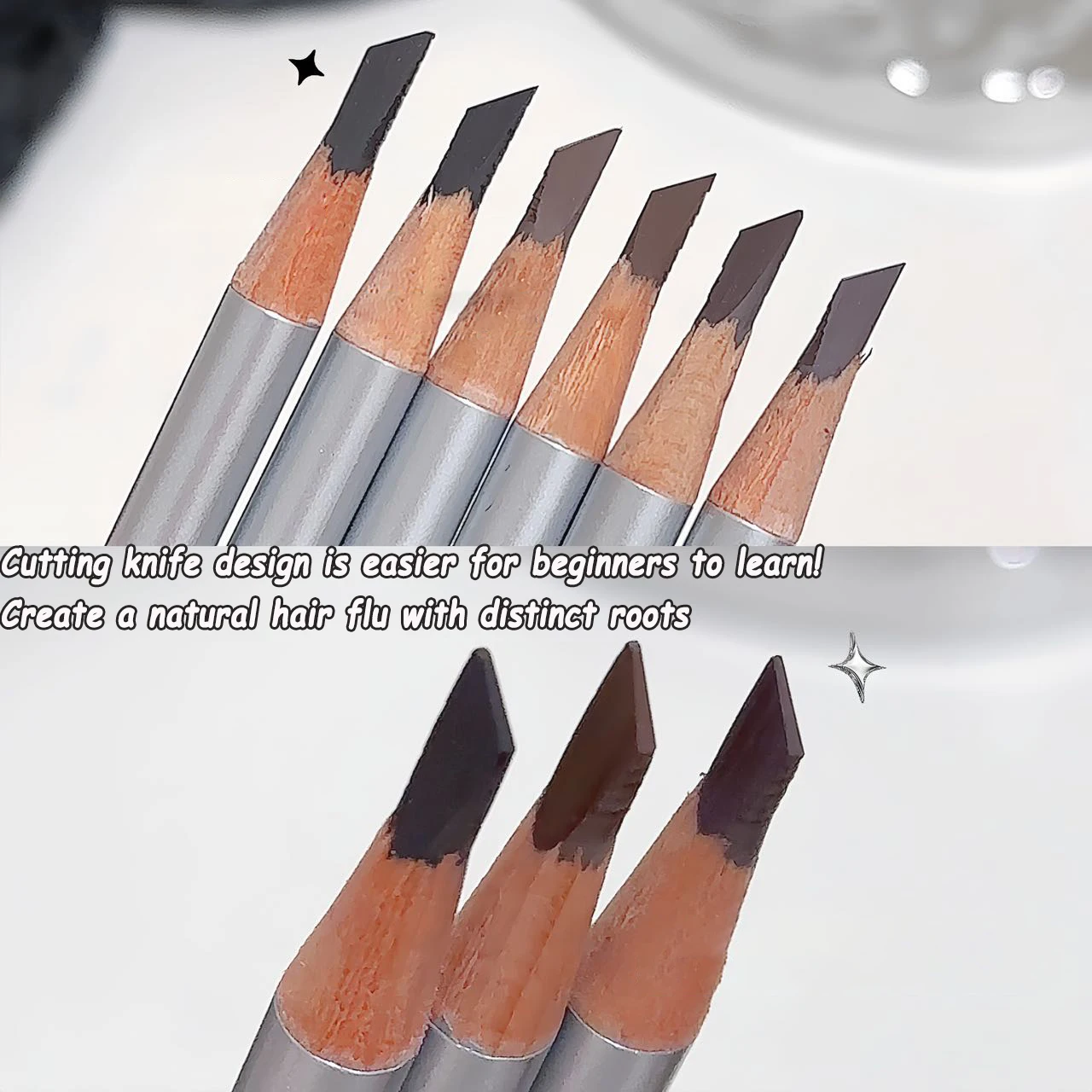 Slanted Blade Eye Brow Pen Against Water Waterproof Color for Eyebrow Line Dance Top Natural Tattoo Pencil Wood Makeup Coffee