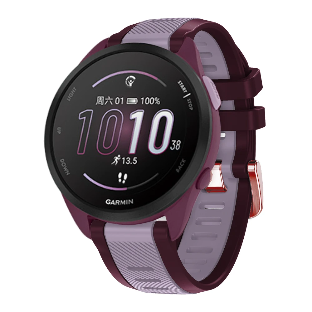 Neues 20mm Silikon Armband für Garmin Vorläufer Armband Uhren armbänder Vorläufer Musik Roségold Schnalle Zubehör