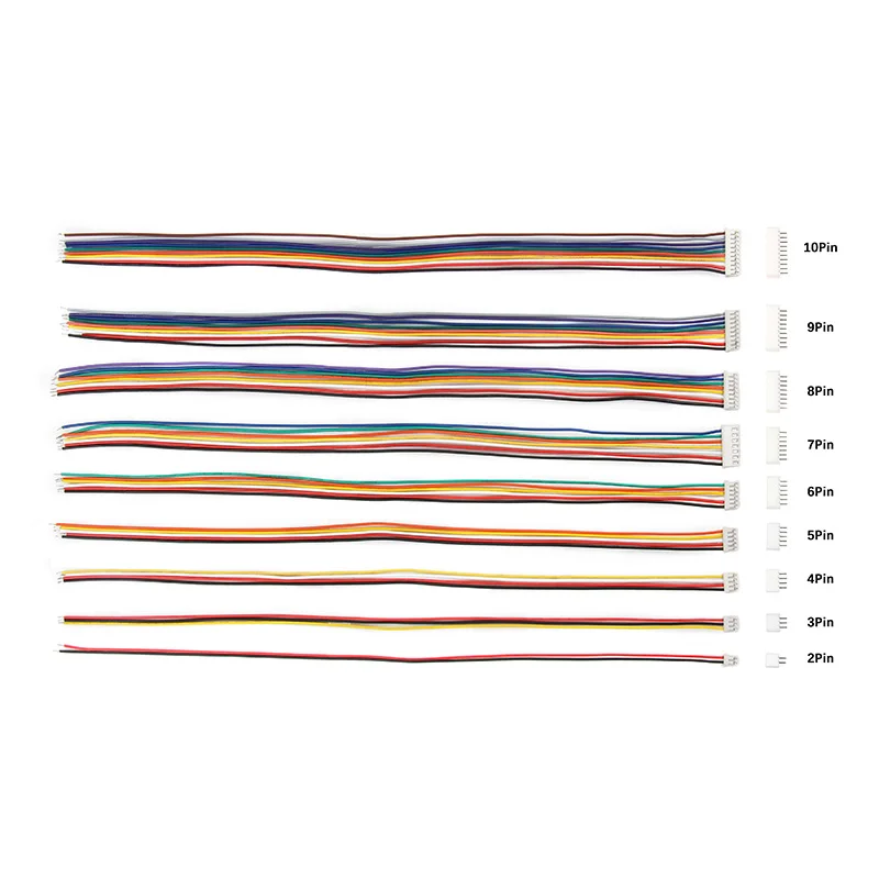 10Sets 2/3/4/5/6/7/8/9/10-Pin Mini Micro JST PH-2.0 Connector Male Female Plug With Wires Cables Socket Connectors 300MM 26AWG