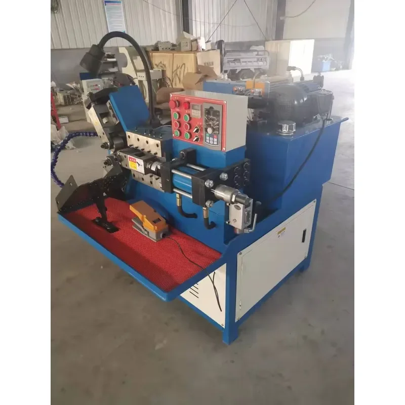 CE Certification Automatic 3 Axis Thread Rolling Machine, Hydraulic Tube Knurling Machine for Metal Pipe External Thread Cold