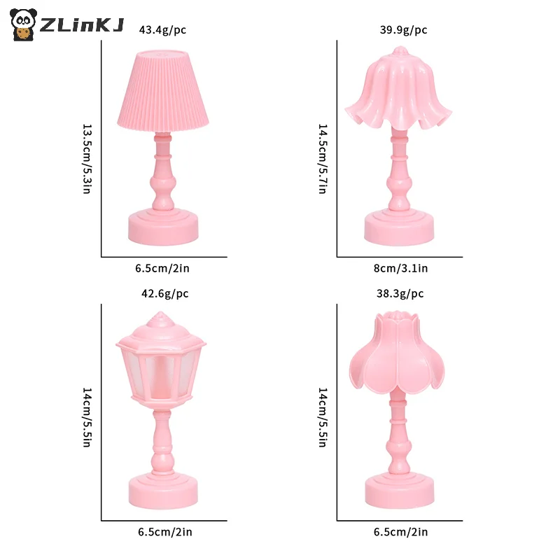 ▶ 1 SZT. Miniaturowa lampka stołowa w kształcie pączka kwiatu do domku dla lalek w skali 1/12, lampka nocna, meble, model domu, dekoracja, zabawka, akcesoria do domku dla lalek