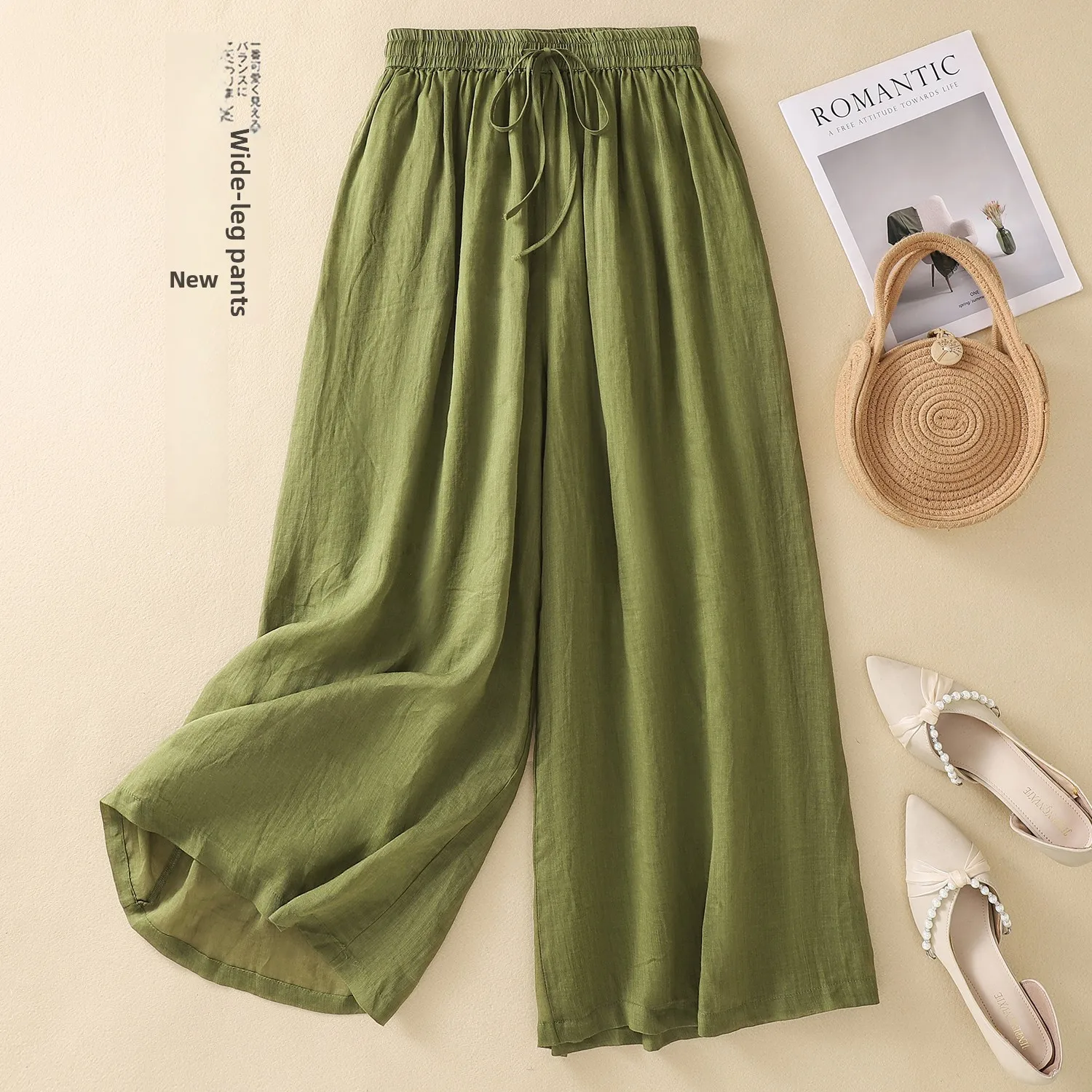 Cotton Linen Wide L… - image