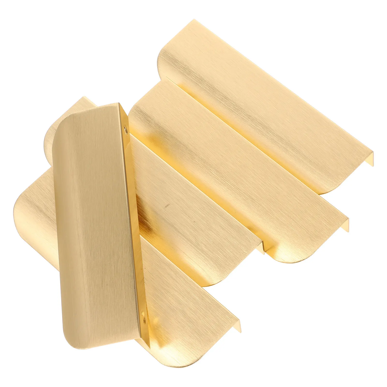 5Pcs Round Arc Finger Pulls for Cabinets No Drill Concealed Handles Modern Nordic Style Kitchen Wardrobe Drawer Pulls