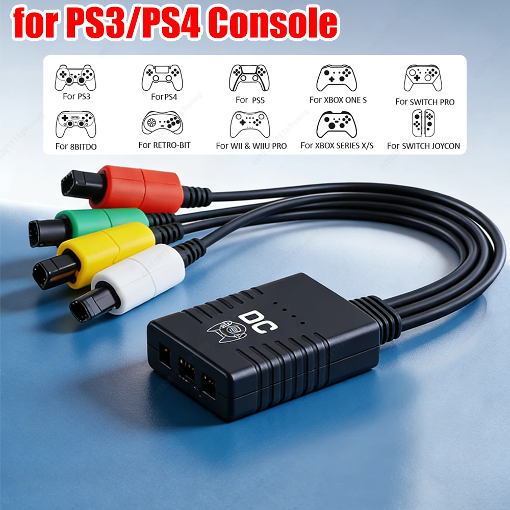 

Адаптер-конвертер BlueRetro для геймпадов, кнопка сброса, Bluetooth-совместимый адаптер для контроллеров, низкая задержка для консоли SEGA DreamCast