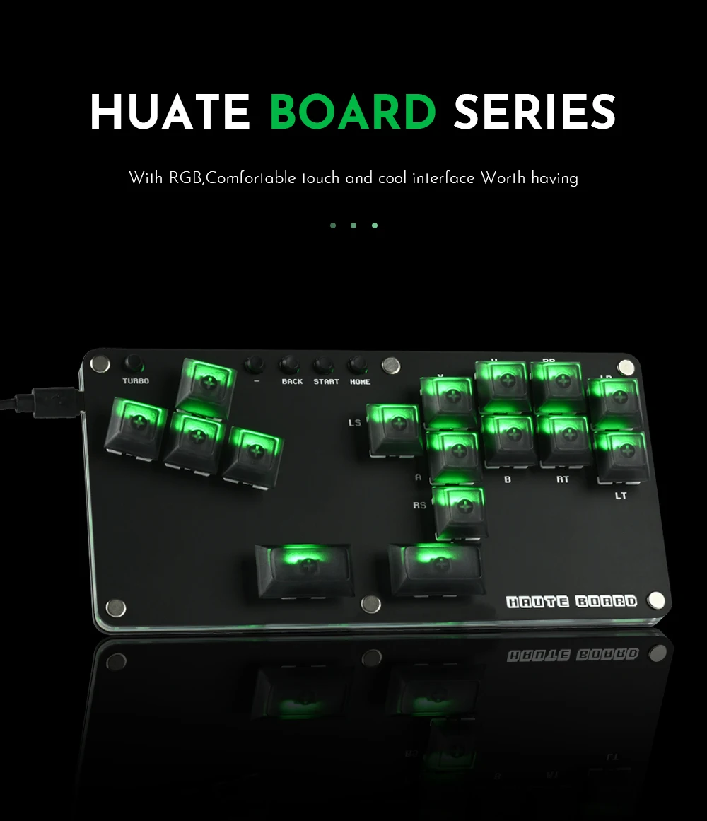 Haute42 Fightstick Hitbox Leverless Controller Mini Stickless Arcade Stick For PC /Ps3/ Ps4 /Switch Arcade Hitbox Controller