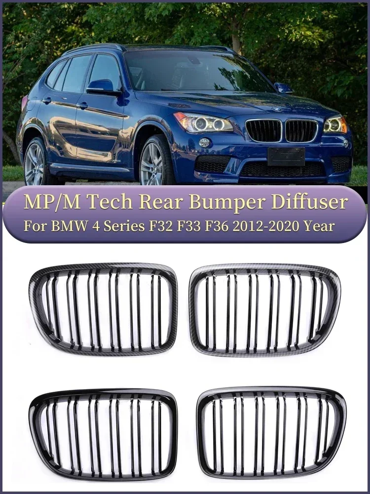 

For BMW X1 E84 2009-2016 Front Refiting Racing Grill Chrome Black Bumper Kidney M Color Grille Cover SDrive XDrive Replcement