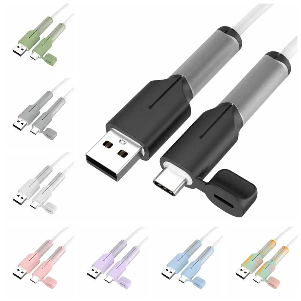 Universal Data Cable Protection Cover Dustproof Cover Silicone Type C Charger Cable Protector Charger Cable Protective Cap