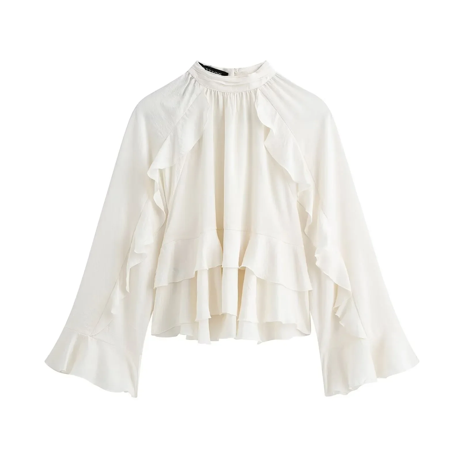 

Women Spring Summer Shirt Dress Elegant Fashion Layered Blouse